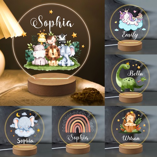 Personalised kid led night - kid's,