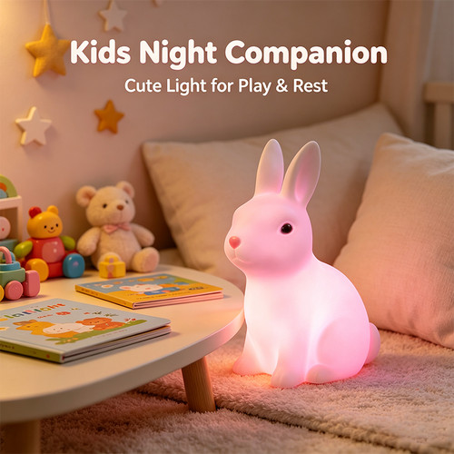 Colorful rabbit night light - rabbit,