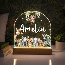 Personalised LED Animal Lamp