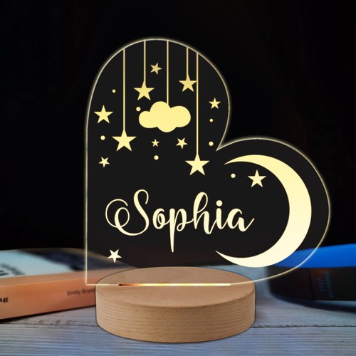 Personalised led night light - night,