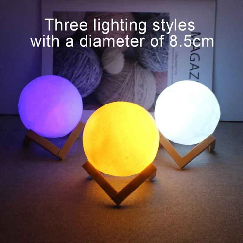 Galaxy moon lamp - galaxy, night