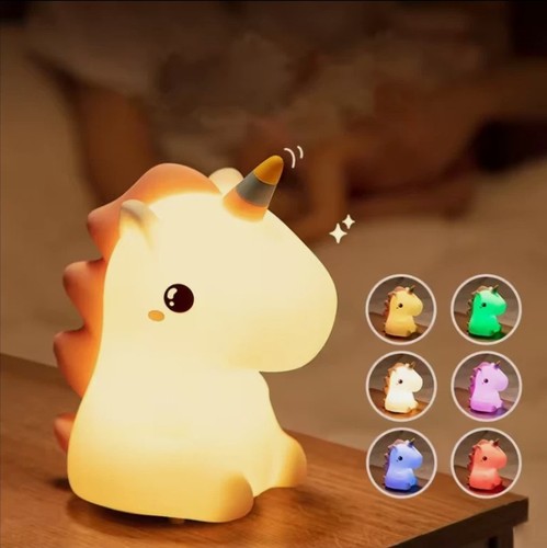 Multicoloured unicorn bedside - unicorn,