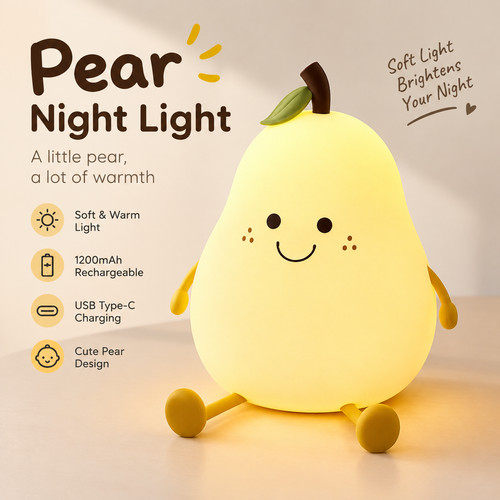 Cute pear night light - pear,
