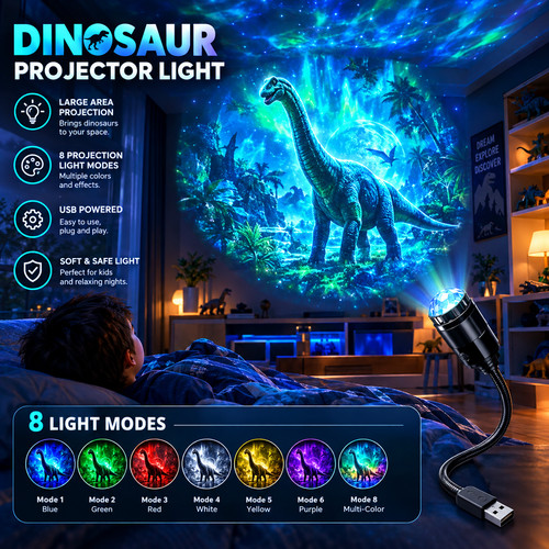 Dinosaur projector night light - dinosaur,