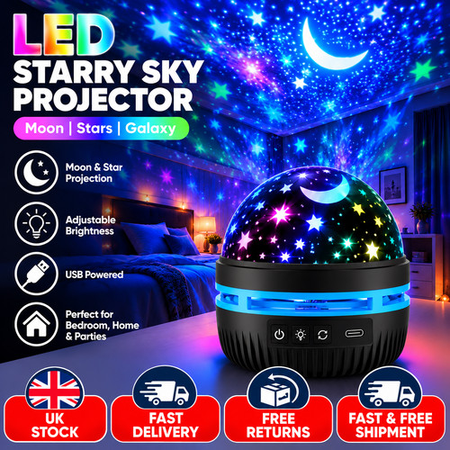 Rotating led galaxy starry - rotating,