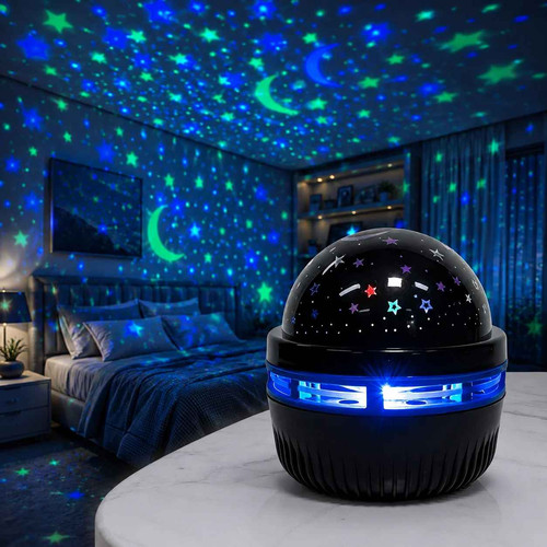 Rotating led galaxy - rotating, starry