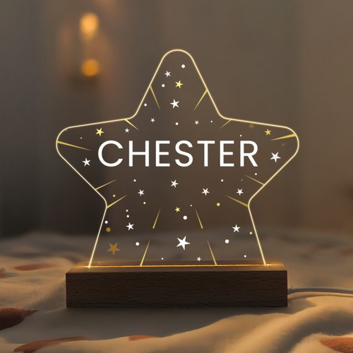Personalised led star lamp - personalised,