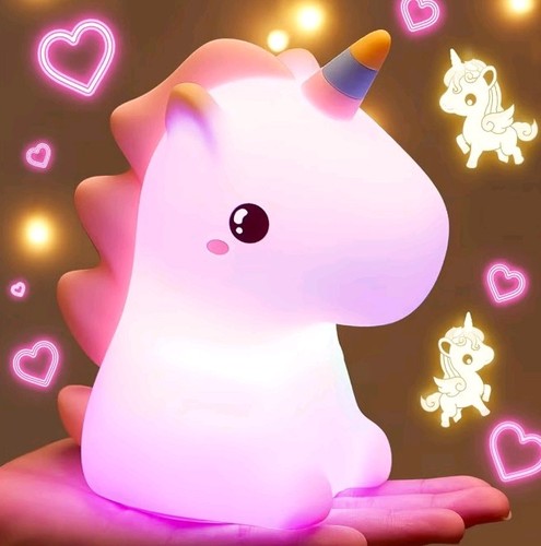 Cute unicorn silicone - cute, led
