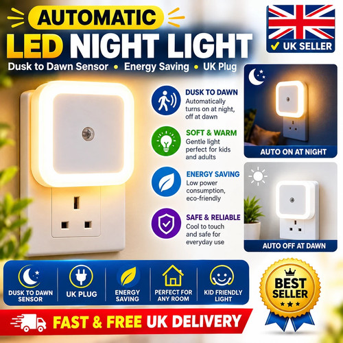 Automatic led night light - night,