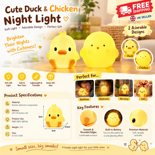 Cute duck chicken night - cute,