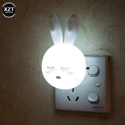 Led cartoon rabbit night light - led,